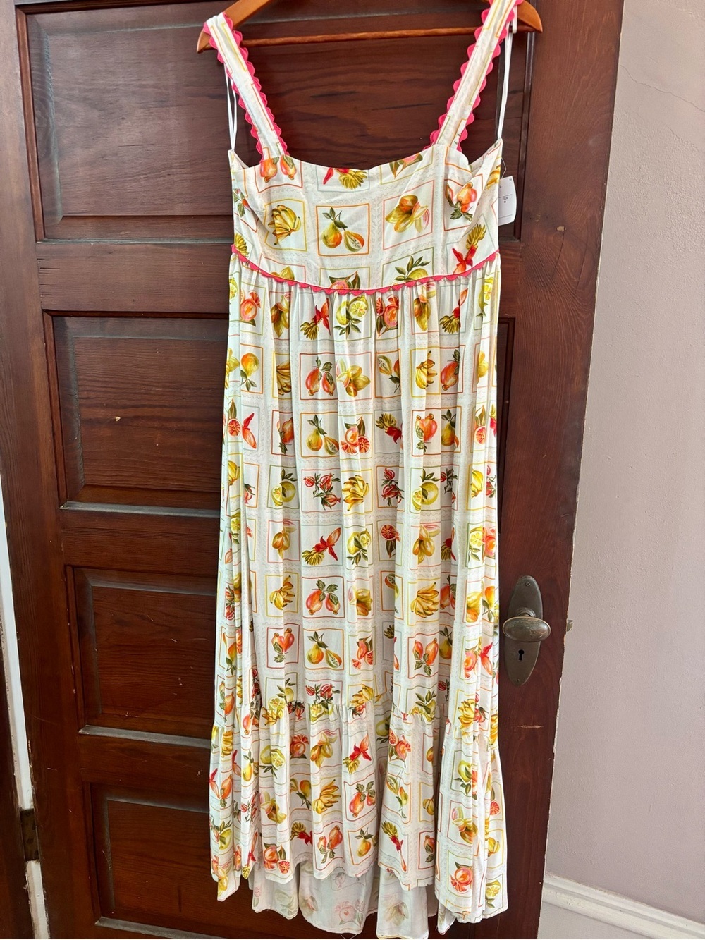 NWT Anthropologie Paper Hearts Dahlar Fruit Pattern Sleeveless Maxi Dress - Picture 11 of 11